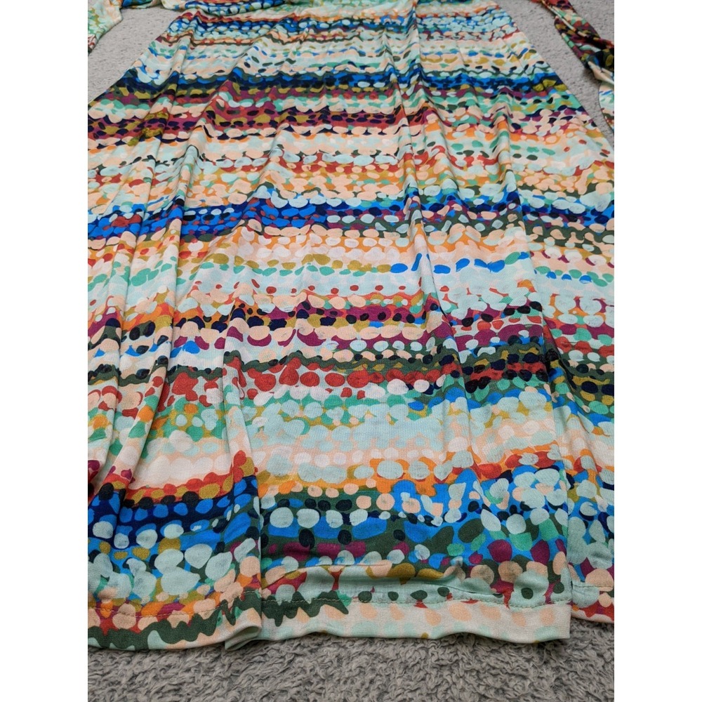 Cap Juluca Aldo Martins Dress L Colorful Abstract Cinco de Mayo Siesta Boho - Picture 3 of 16